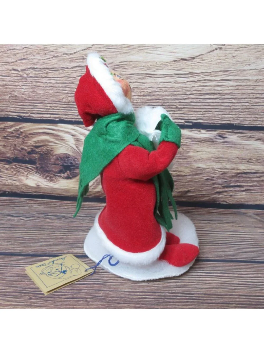 Annalee Doll Caroling Mrs. Claus & White Fur Muff Open Eyes #521589 Vintage 1989